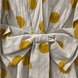 ZARA WOMEN'S BLOUSE/SHIRT beige yellow dots m