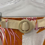rachel zoe WOMEN'S PANTS white orange pink print XS