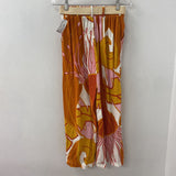 rachel zoe WOMEN'S PANTS white orange pink print XS