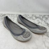 TORY BURCH WOMEN'S FOOTWEAR silver grey 8.5