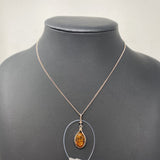 925 WOMEN'S NECKLACE silver amber