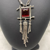 WOMEN'S NECKLACE silver red