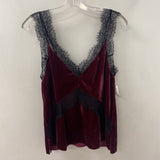 CAMI NYC WOMEN'S TANK/CAMI burgundy black S