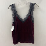 CAMI NYC WOMEN'S TANK/CAMI burgundy black S