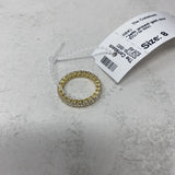 925 WOMEN'S RING gold clear 8