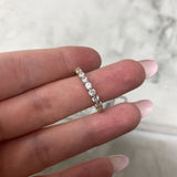 925 WOMEN'S RING gold clear 8