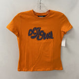 DESIGUAL WOMEN'S T-SHIRT orange navy black S