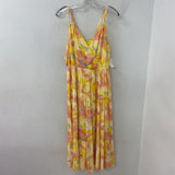 ADELYN RAE WOMEN'S DRESS yellow pink M