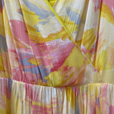 ADELYN RAE WOMEN'S DRESS yellow pink M