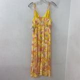 ADELYN RAE WOMEN'S DRESS yellow pink M