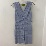 NICOLE MILLER WOMEN'S DRESS white blue silver M