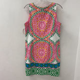 LONDON TIMES WOMEN'S DRESS pink white green 10
