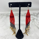 925 WOMEN'S EARRINGS red black yellow