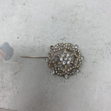 WOMEN'S BROOCH clear silver