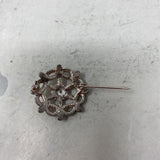 WOMEN'S BROOCH clear silver