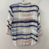BELLA DAHL WOMEN'S BLOUSE/SHIRT white blue pink M