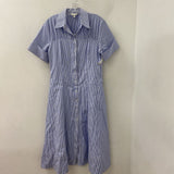 Club Monaco WOMEN'S DRESS blue white 10