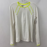 LUCKY IN LOVE WOMEN'S ACTIVE TOP white neon M