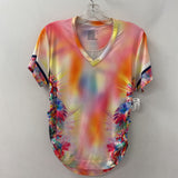 LUCKY IN LOVE WOMEN'S ACTIVE TOP neon orange pink M