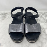 KENNETH COLE WOMEN'S SANDALS silver black 8