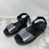 KENNETH COLE WOMEN'S SANDALS silver black 8