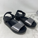 KENNETH COLE WOMEN'S SANDALS silver black 8