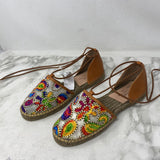 GAIMO espadrilles WOMEN'S SANDALS tan yellow pink multi 40
