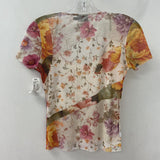 DESIGUAL WOMEN'S TOP cream purple pink S