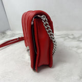 REBECCA MINKOFF WOMEN'S BAG red silver