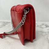 REBECCA MINKOFF WOMEN'S BAG red silver