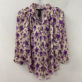 SMYTHE WOMEN'S BLOUSE/SHIRT purple beige XS