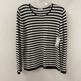 GERRY WEBER WOMEN'S SWEATER white black stripe 10/40