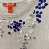 JOE FRESH WOMEN'S TANK/CAMI ivory navy S