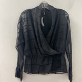 donna karan WOMEN'S BLOUSE/SHIRT black striped M
