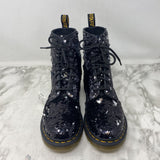 DR. MARTENS WOMEN'S BOOTS black silver 9/41