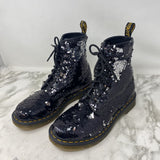 DR. MARTENS WOMEN'S BOOTS black silver 9/41