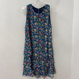 LAUREN ralph lauren WOMEN'S DRESS blue multi floral 10
