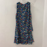 LAUREN ralph lauren WOMEN'S DRESS blue multi floral 10