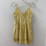 ZARA WOMEN'S DRESS yellow embroidered XS