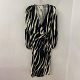 H&M WOMEN'S DRESS black ivory S