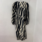 H&M WOMEN'S DRESS black ivory S