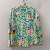 lilly pulitzer WOMEN'S ACTIVE TOP green pink white blue M
