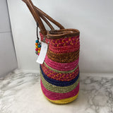 Style & Co WOMEN'S BAG striped straw