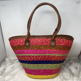 Style & Co WOMEN'S BAG striped straw