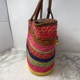 Style & Co WOMEN'S BAG striped straw