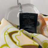 ANN TAYLOR WOMEN'S BLOUSE/SHIRT white orange brown lime S