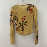 FREE PEOPLE WOMEN'S TOP beige red purple S