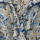 MOS MOSH WOMEN'S BLOUSE/SHIRT blue white beige XL