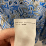 MOS MOSH WOMEN'S BLOUSE/SHIRT blue white beige XL