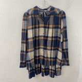 FREE PEOPLE WOMEN'S BLOUSE/SHIRT navy cream beige S